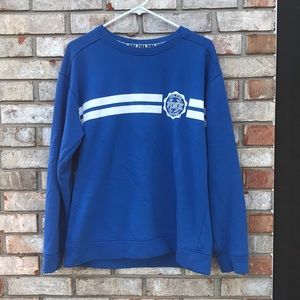 PINK royal blue crew neck